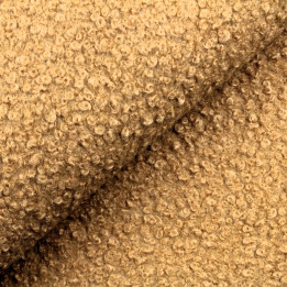 Tissus lainage bouclette beige