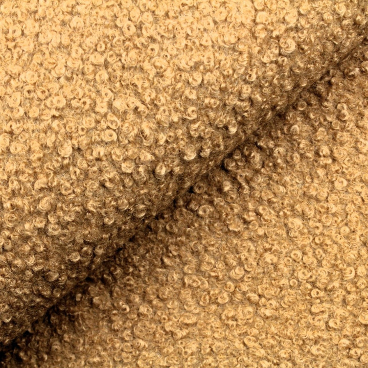 Tissus lainage bouclette beige