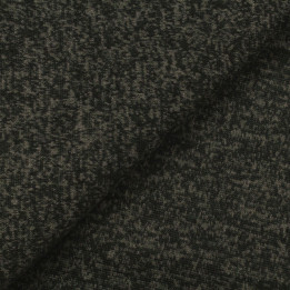Tissus jersey écru chiné vert sapin – coupon de 3 m | Moline