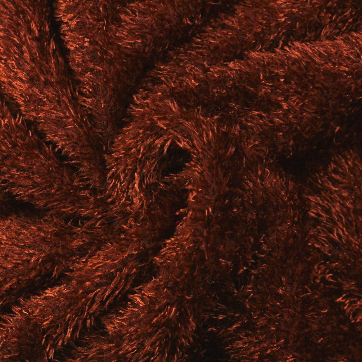 Tissus lainage orange poils long