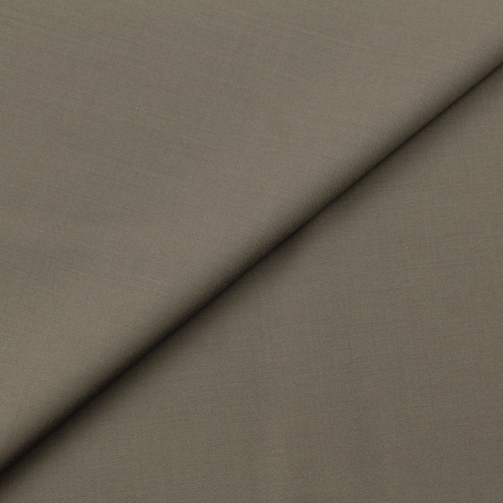 Tissu costume gris taupe super 110