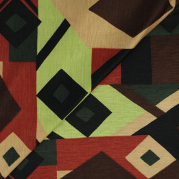 Tissu jersey polyester imprimé géométrique