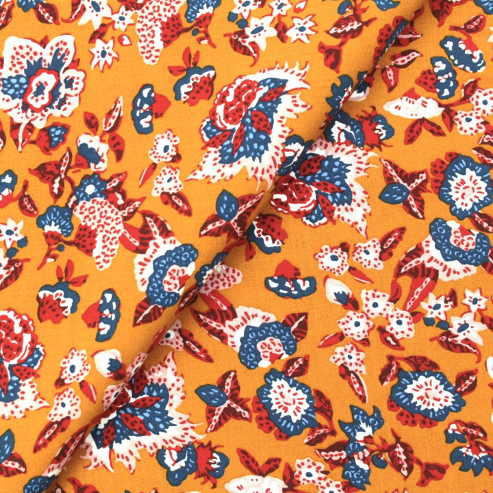 Tissus viscose imprimé fleuri