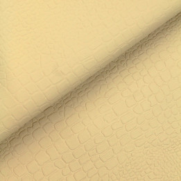 Simili cuir croco de couleur beige