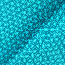 Simili cuir de couleur bleu géométrique japonais