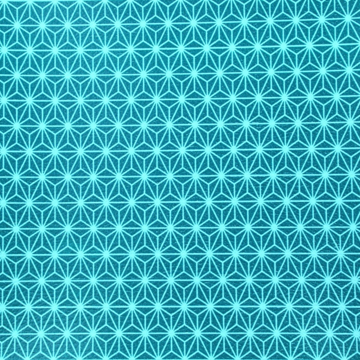 Simili cuir de couleur bleu géométrique japonais