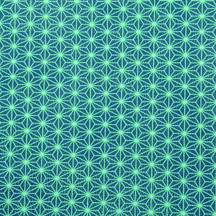 Simili cuir de couleur vert géométrique