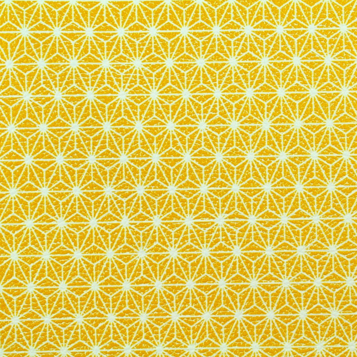 Simili cuir de couleur jaune géométrique