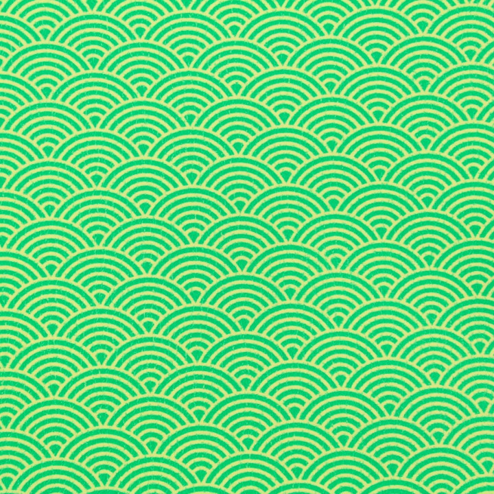 Simili cuir de couleur vert géométrique