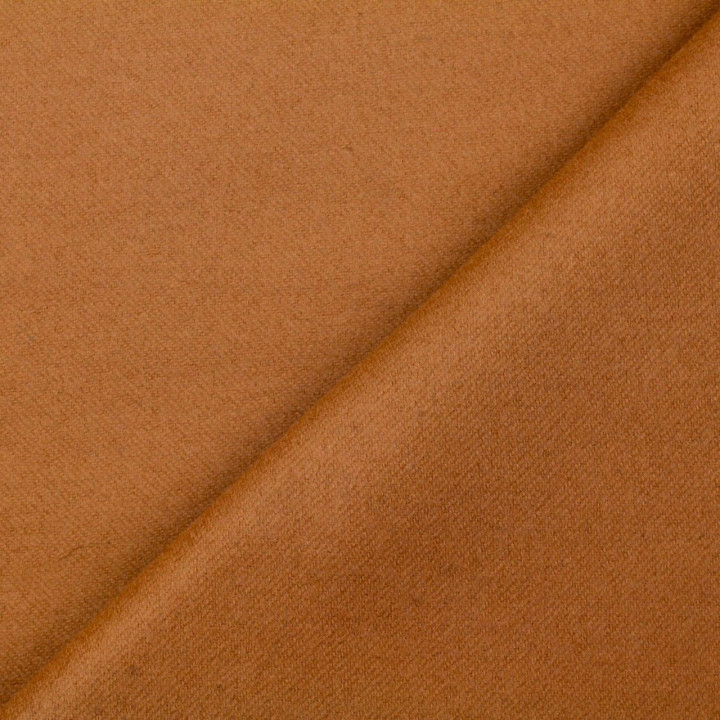 Tissus laine cachemire uni camel