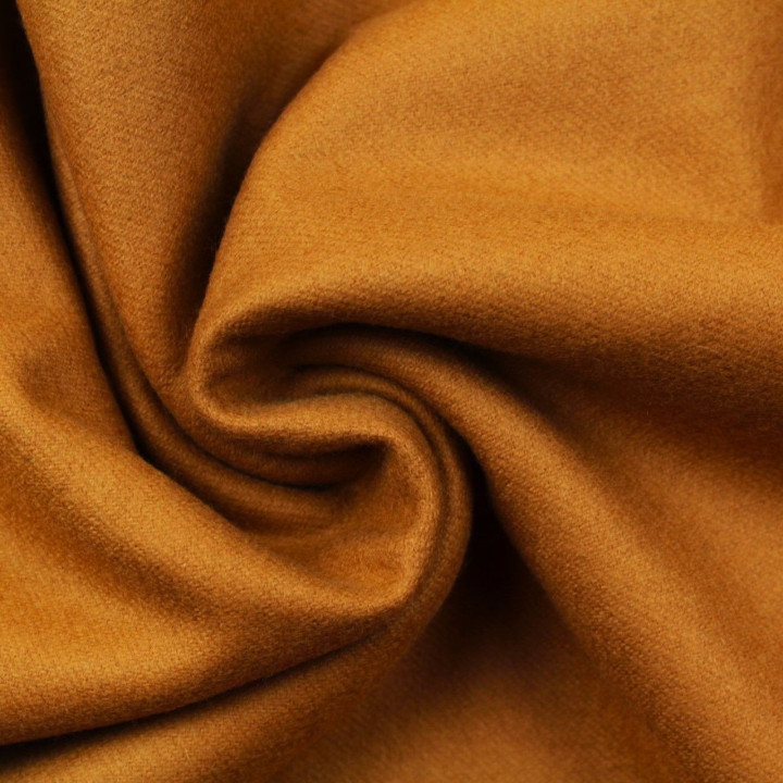 Tissus laine cachemire uni camel