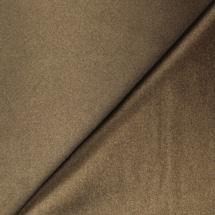 Tissu satin duchesse brillant marron
