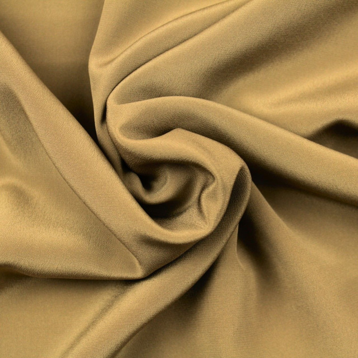 Tissu Crêpe de soie uni de couleur beige
