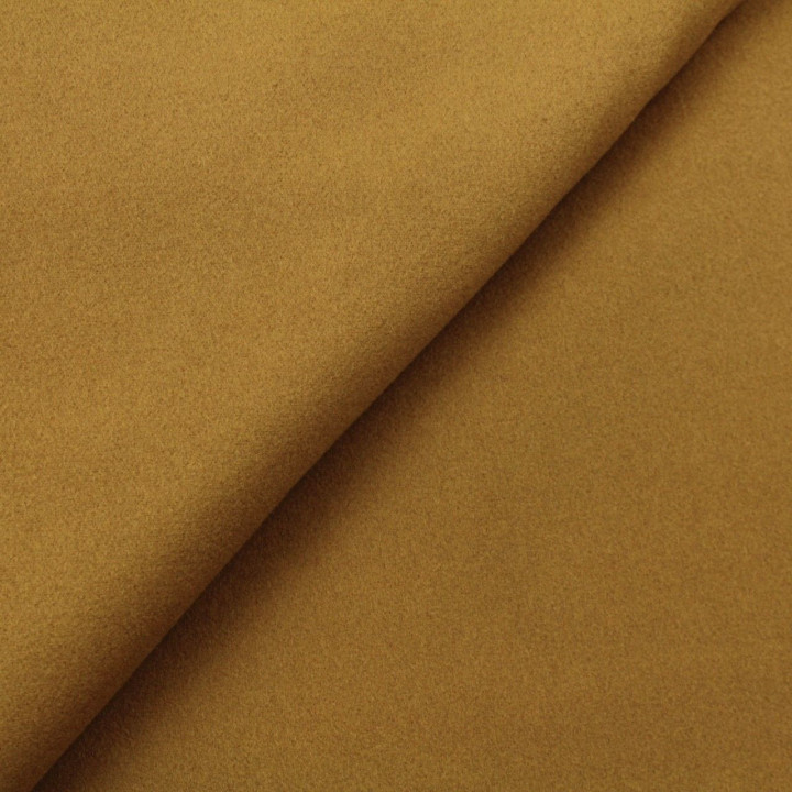 Tissu Caban uni de couleur camel
