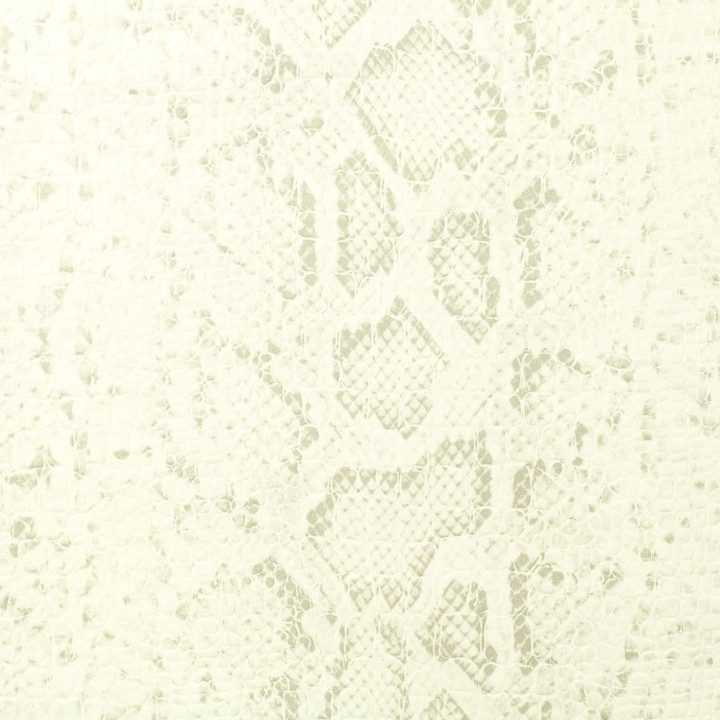 Simili cuir croco de couleur blanc et gris
