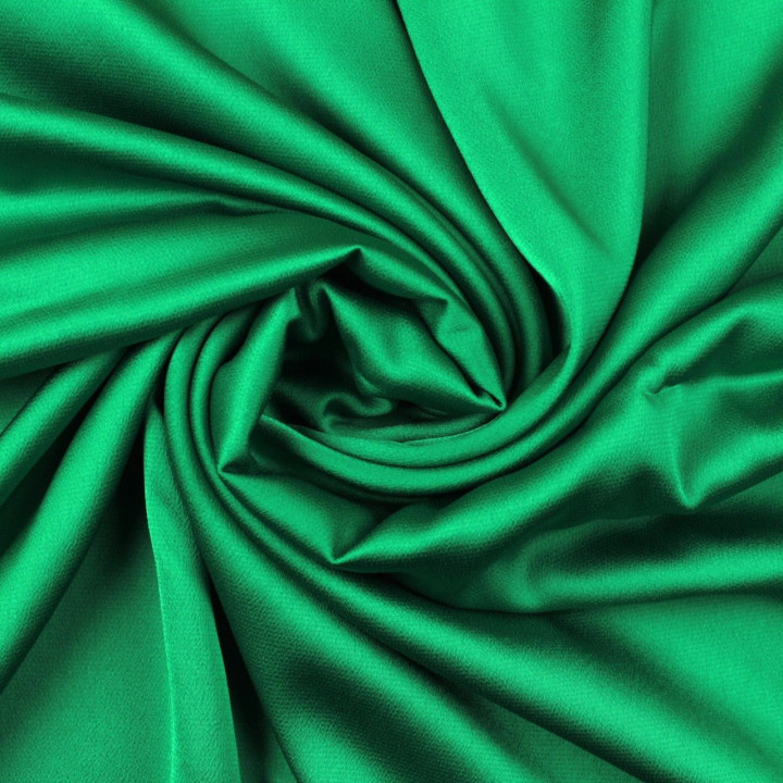 Tissus crêpe satin uni vert