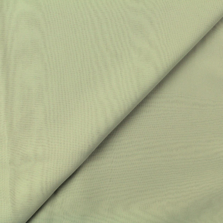 Tissu mousseline de polyester vert de gris