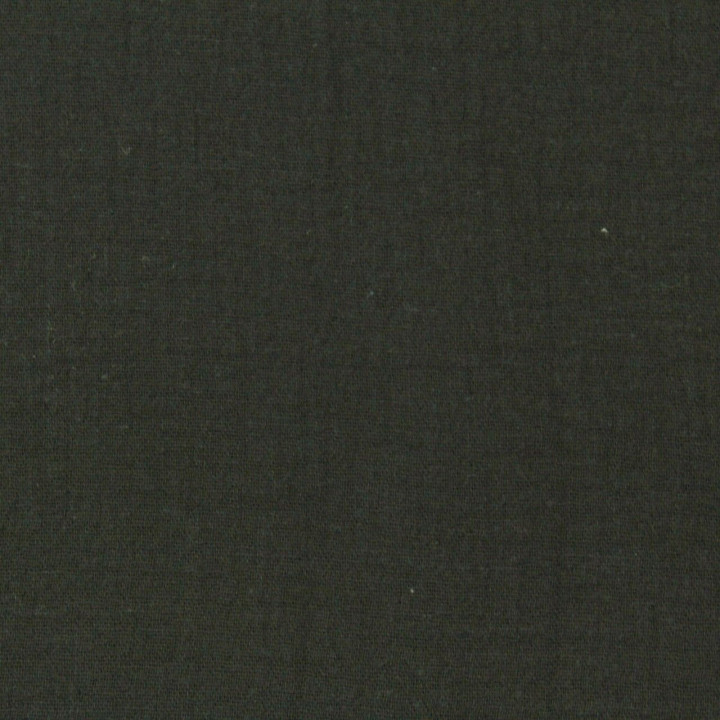 Tissu coton double gaze uni de couleur noir