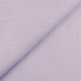 Tissu coton double gaze uni de couleur beige claire | Moline