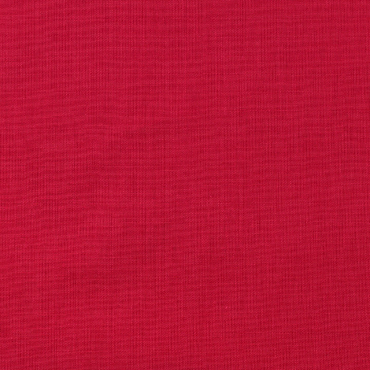 Tissu popeline de coton uni de couleur rouge