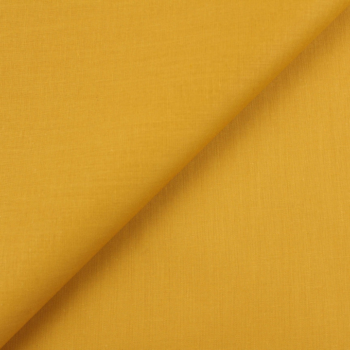 Tissu coton uni jaune paille