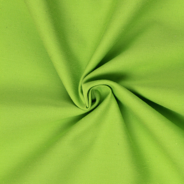 Tissu en coton épais uni, couleur vert pomme