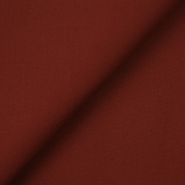 Tissu coton satiné bordeaux foncé uni