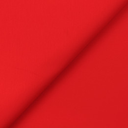 Tissu coton rouge uni satiné
