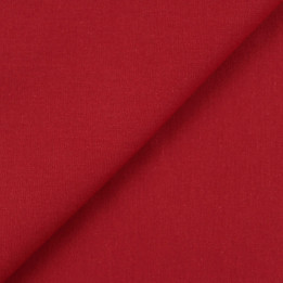 Tissu coton uni de couleur rouge foncé