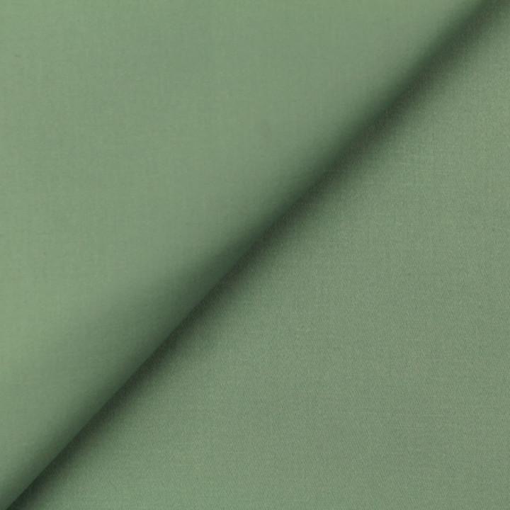 Tissu coton satiné uni vert Pistaches