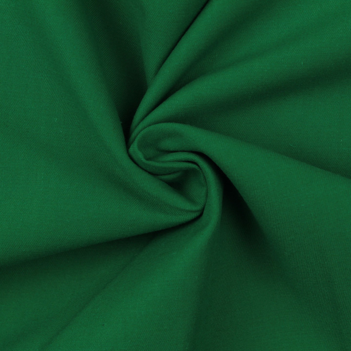 Tissu coton uni de couleur vert
