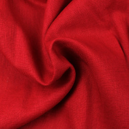Tissu Lin Uni de Couleur Rouge - Haute Qualité – Naturel, Élégant et Respirant