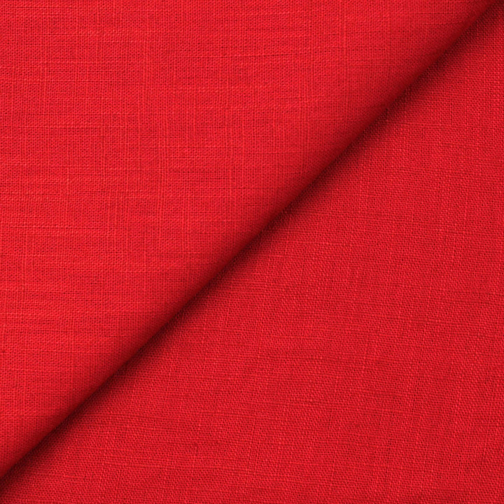 Tissu Lin Uni de Couleur Rouge - Haute Qualité – Naturel, Élégant et Respirant