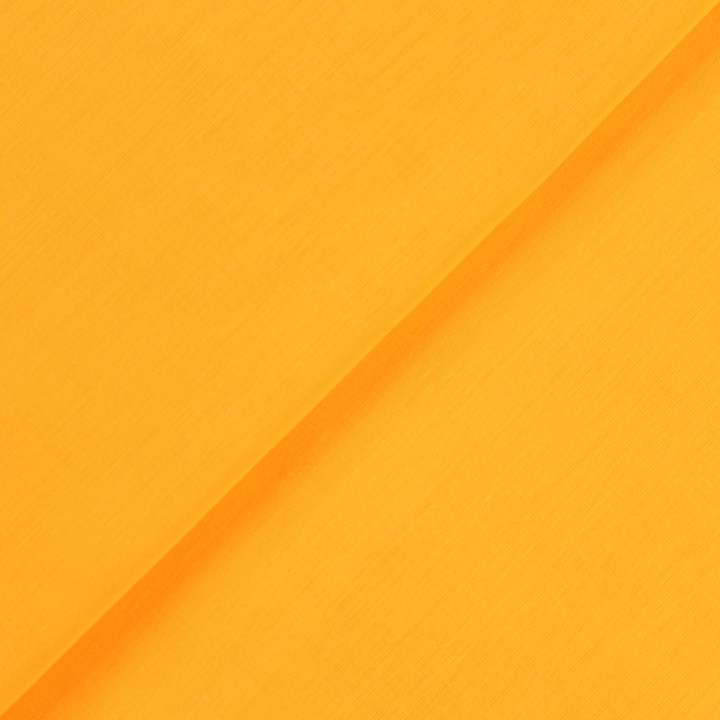 Tissu voile de coton uni jaune