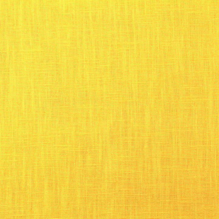 Tissu lin uni de couleur jaune