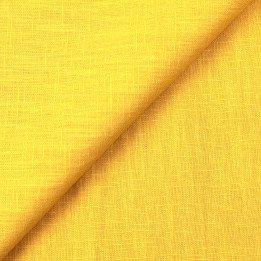 Tissu lin uni de couleur jaune – coupon de 3 m | Moline
