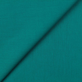 Tissu popeline de coton uni de couleur bleu canard | Moline