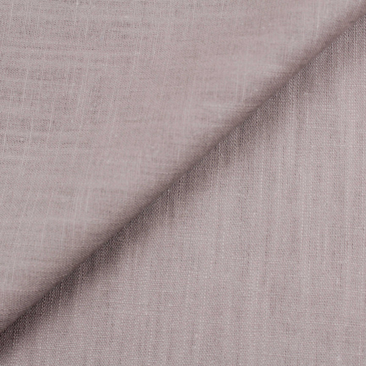 Tissu lin uni de couleur gris