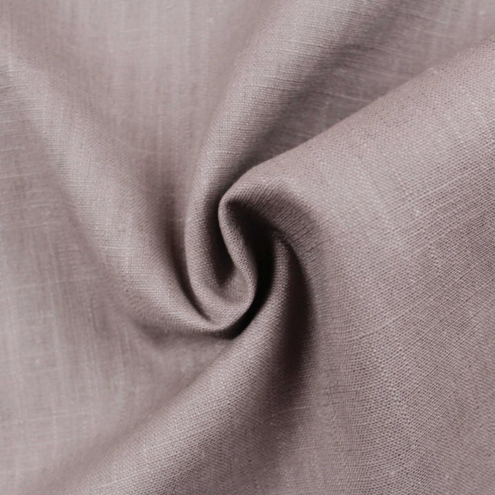 Tissu lin uni de couleur gris