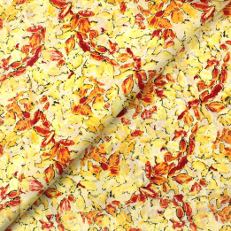 Tissus en viscose imprimés fleuris – coupon de 3 m | Moline