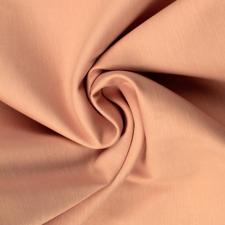 Tissu satin de coton uni de couleur rose poudré