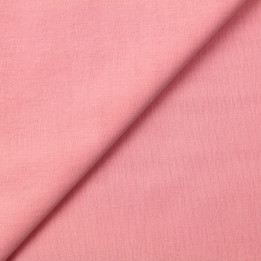 Tissu voile de coton uni rose dragée – coupon de 3 m | Moline