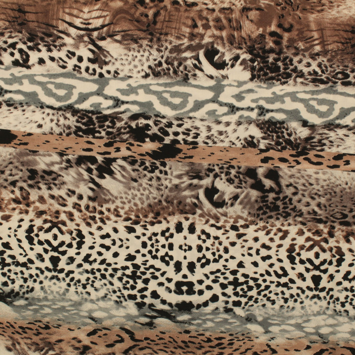 Tissu en viscose imprimé peau de bête