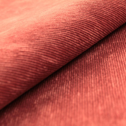 Tissu velours milleraie uni de couleur rose poudrée