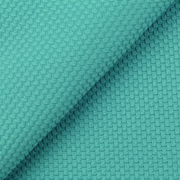 Tissu jersey grain de café bleu turquoise – coupon de 3 m | Moline