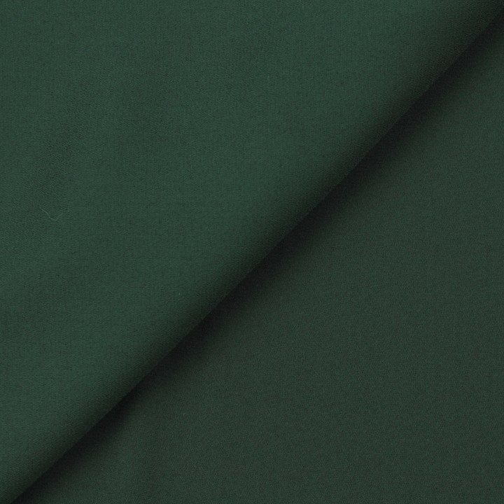 Tissus crêpe de polyester uni vert sapin