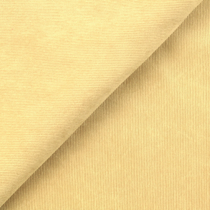 Tissu velours milleraie uni de couleur beige claire