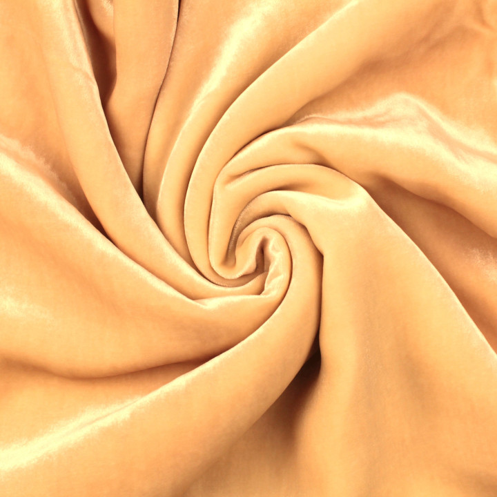 Tissu velours viscose et soie de couleur beige claire iridescent