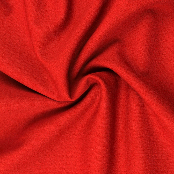 Tissu Uni en Polyester et Viscose Bordeaux