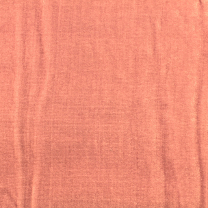 Tissu Velours Irisé en Viscose et Soie Rose Poudré